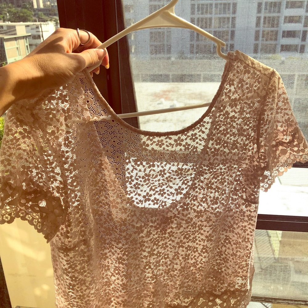 Victoria’s Secret baby pink lace top
